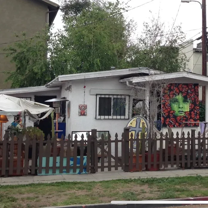 Photograph of Muck Recovery meeting space called "The Yard"